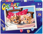 Maalimine numbrite j&auml;rgi Ravensburger CreArt Paint by Numbers - Two Cuddly Cats, mitmev&auml;rviline