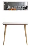 Konsoollaud Kalune Design Venezia, valge v., 80 cm x 32 cm x 84 cm