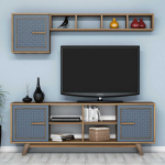 Sektsioonkapp Kalune Design Ayla 845HCT3065, sinine v./p&auml;hklipuu v., 35 cm x 160 cm x 56.2 cm