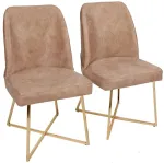 Toolide komplekt Kalune Design Madrid 135 974NMB1203, l&auml;ikiv, pruun v./kuldne v., 49 cm x 50 cm x 90 cm, 2 tk