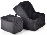 Korvide komplekt, esemete hoidmiseks Mondex Sara Black HIWB7041-PROM, must v., 27 x 20 x 11 cm