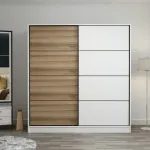 Riidekapp Kalune Design Kale 3167, valge v./beež v., 52 cm x 180 cm x 190 cm