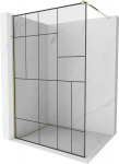Du&scaron;isein Mexen Kioto Walk-In, 90 cm x 200 cm, kuldne/must