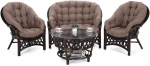 Aiam&ouml;&ouml;bli komplekt Home & Garden Diego, pruun v./cappuccino v., 3-4 istekohta