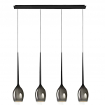 Valgusti rippuv AZzardo Izza AZ2938, E14, 4 x 40 W, must v.