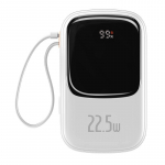 Akupank Baseus Qpow PRO, 20000 mAh, 22.5 W, valge v.