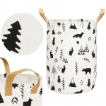 Korv Springos HA0140, valge/must, 35 x 35 x 45 cm