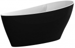 Vann, teisaldatav Besco Keya Black&White, 165 cm x 70 cm x 75 cm, ovaalne, valge/must