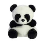 Pehme m&auml;nguasi panda Aurora Palm Pals Bamboo, valge v./must v., 12 cm