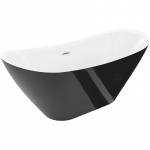 Vann seinaga, teisaldatav Mexen Lotos, 180 cm x 75 cm x 72 cm, ovaalne, valge/must