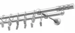 Kardinapuu komplekt Eliza Cylinder Krysztal, 250 cm, &Oslash; 16 mm, matt kroom v.
