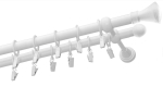 Kardinapuu komplekt Olimp Monako, 250 cm, &Oslash; 19 mm, valge v.