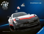 3D-pusle Ravensburger Porsche 911 GT3, 25.1 cm x 11.1 cm, 152 tk, mitmev&auml;rviline