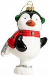J&otilde;ulupuu ehe Homla Evi Red Pinguin On Skates With Earmuffs, mitmev&auml;rviline, plastik