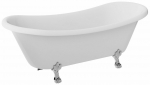 Vann, teisaldatav Besco Amelia, 190 cm x 77 cm x 69 cm, ovaalne, valge/must