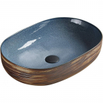 Vannitoa kraanikauss Mexen Agota, keraamiline, 58 cm x 40.5 cm x 13.5 cm, sinine
