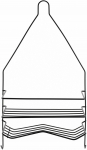 Du&scaron;iriiul Mondex Carl, 9 cm x 45.5 cm x 25 cm, must