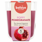 K&uuml;&uuml;nal, l&otilde;hna Bolsius Poppy Pomegranate, 45 h, Punane v./Roosa v.