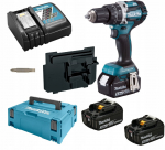 Akul&ouml;&ouml;ktrell-keeraja koos akuga Makita DHP484RFJ, 18 V, 3 Ah