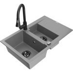 K&ouml;&ouml;givalamu koos kraaniga Mexen Gaspar, graniit, 73.7 cm x 47.5 cm x 17.7 cm, grey+black