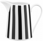 Piima anum Ambition Ribs, 300 ml, 12.5 cm x 8 cm x 10.7 cm, valge v./must v., portselan