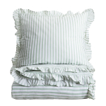 Voodipesukomplekt Homla Trudy Basic 777806, valge v./roheline v., 70 x 80 cm, 140 x 200 cm, 2 os.