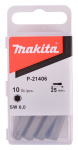 Kruvikeeraja otsikute komplekt Makita P-21406, HEX, 25 mm, &Oslash;6 mm
