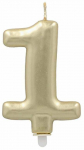 S&uuml;nnip&auml;evak&uuml;&uuml;nal Pap Star 1, kuldne v., 7 cm