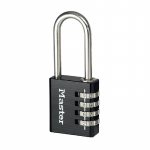 Riputatav ukselukk Masterlock 7640EURDBLKLH, must v., 40 mm