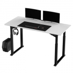 Arvutilaud reguleeritava k&otilde;rgusega Ultradesk Uplift, 160 cm x 75 cm, 72 - 118 cm, valge v./must v.
