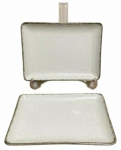 Serveerimistaldrik Hermia, 24 cm x 7 cm x 2.5 cm, valge v., portselan