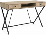 Kirjutuslaud sahtlitega Akord Furniture Factory Crossline, 50 cm x 120 cm, 80.5 cm, must v./sonoma tamm v.