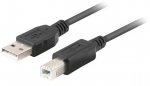 Kaabel Lanberg CA-USBA-15CU-0010-BK USB Type-A Male, USB Type B Male, 1 m, must v.