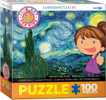 Pusle Eurographics Fine Art For Kids Vincent Van Gogh Starry Night 6100-1204, 48.2 cm x 33.9 cm, 100 tk, sinine v./kollane v./roheline v.