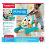 Laste t&otilde;ukem&auml;nguasi - k&otilde;ndija Fisher Price 2in1 Penguin Activity, 40 cm, sinine v.