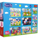 Pusle 10in1 Trefl Peppa Pig 96013, 15.6 cm x 22.3 cm, 329 tk, mitmev&auml;rviline