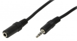 Juhe Logilink 3.5 mm male, 3.5mm female, 5 m, must v.