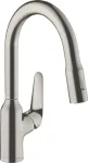 K&ouml;&ouml;gisegisti Hansgrohe Focus M42 ComfortZone 180, roostevaba teras v.