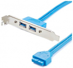 Adapter StarTech USB3SPLATE USB 3.0, HDMI, 0.19 m, sinine v.