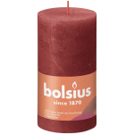 K&uuml;&uuml;nal, silindri Bolsius Rustic Delicate Red, 60 h, Punane v.