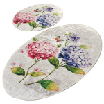 Vannitoamattide komplekt Foutastic Ortanca 359CHL2396, mitmev&auml;rviline, 100 cm x 60 cm