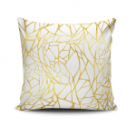 Dekoratiivpadjap&uuml;&uuml;r Mioli Decor NKLF-278, kuldne/valge, 43 cm x 43 cm