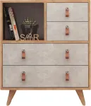 Kummut Kalune Design Witlof 811MDD3406, tamm v./valge v., 88.6 cm x 70 cm x 40 cm