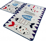 Vannitoamattide komplekt Foutastic Le Poissson 359CHL4933, mitmev&auml;rviline, 100 cm x 60 cm