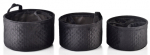 Korvide komplekt, esemete hoidmiseks Mondex Sara Black HIWB7003-PROM, must v., 30 x 30 x 18 cm