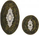 Vannitoamattide komplekt Foutastic ALN_E4_787, roheline v., 100 cm x 60 cm