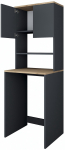 Eraldi seisev vannitoakapp Kalune Design KD101 2674, antratsiit v./p&auml;hklipuu v., 60 cm x 65 cm x 183.6 cm