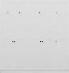 Riidekapp Kalune Design Kale 5228, valge v., 225 cm x 52 cm x 255 cm