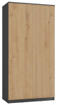 Riidekapp SD-90, antratsiit v./tamm v., 90 cm x 50 cm x 180 cm