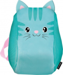 Laste seljakott Derform Cat, sinine, 23 cm x 14 cm x 27 cm